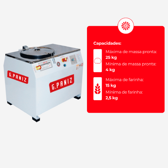 Amassadeira Rápida 25 kg AR 25 Trifásico 380v G Paniz