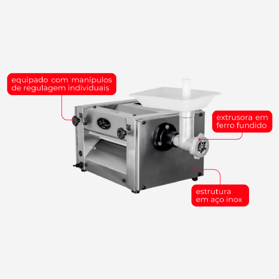 Cilindro Extrusor Moedor e Misturador CL 22 Total Inox Bivolt Do Cheff