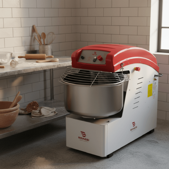 Amassadeira Espiral 40 kg AES 40/1 G3 2 Velocidades 220v Trifásico Braesi