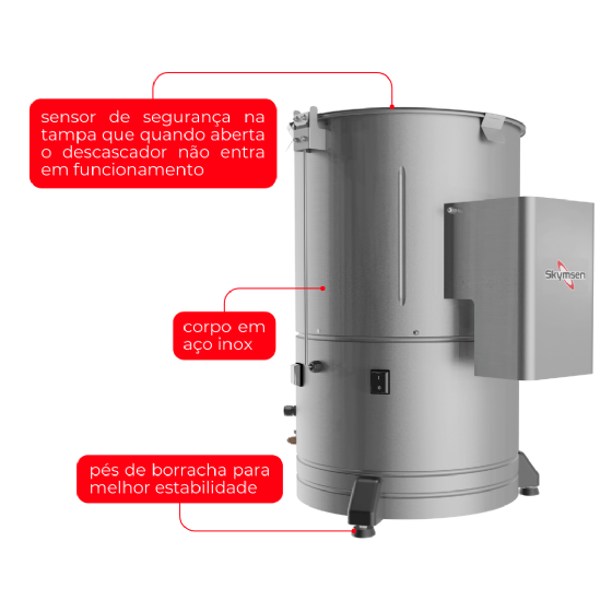 Descascador de Batata 10 kg DB 10 Inox 220v Skymsen