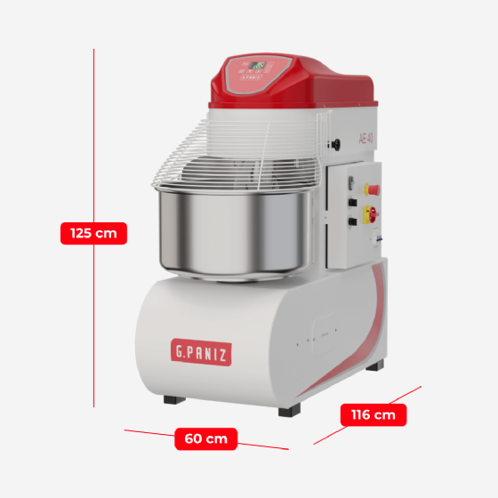 Amassadeira Espiral 40 kg AE 40 2 Velocidades G2 Trifásica 380v G Paniz