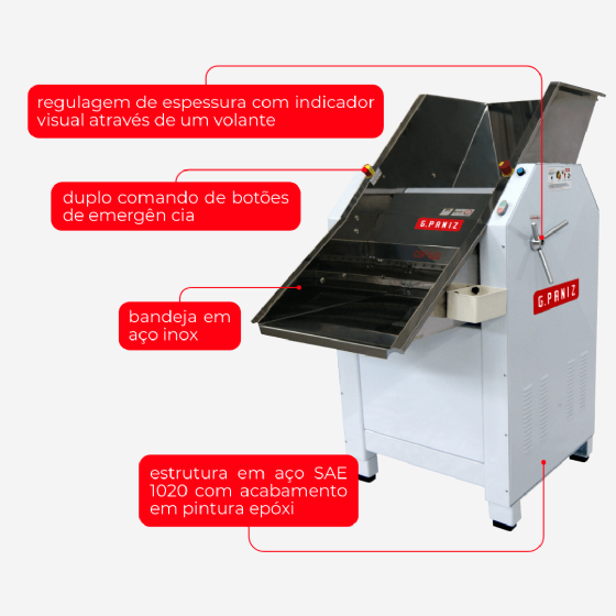 Cilindro Sovador CSP 600 Bandeja Inox Trifásico 220v G Paniz