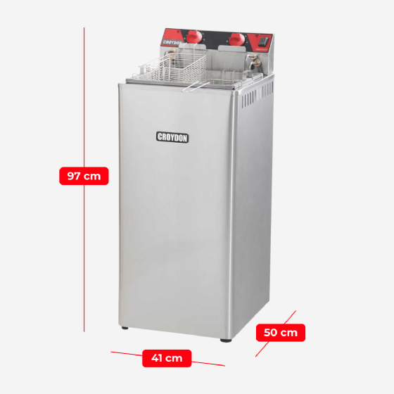 Fritadeira Elétrica Água e Óleo 21 Litros 8000 W FA28 P 220v Croydon