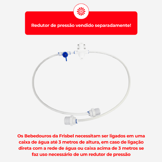 Bebedouro Industrial de Bancada 1 Gelada 1 Natural 25 Litros 220v Office Black Frisbel