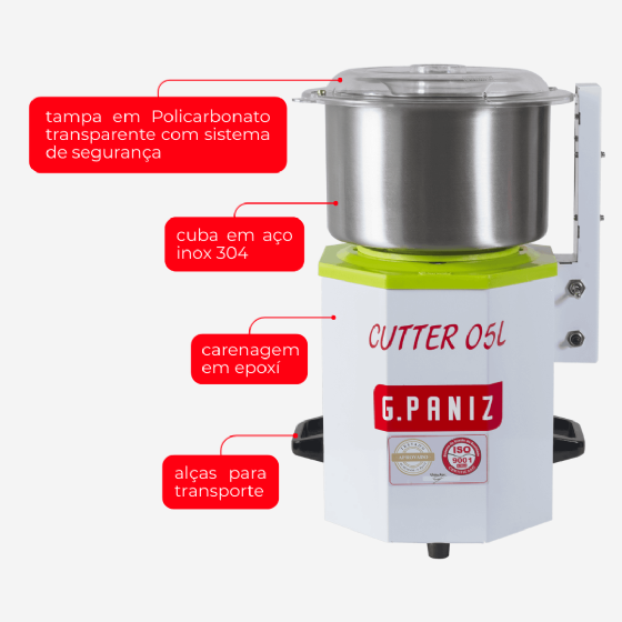 Cutter Processador De Alimentos Epóxi 05 Litros 220v G Paniz
