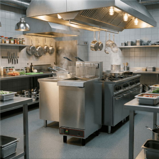 Fritadeira a Gás Industrial 30 Litros Zona Fria de Óleo FOG 2 C 220v Metalcubas