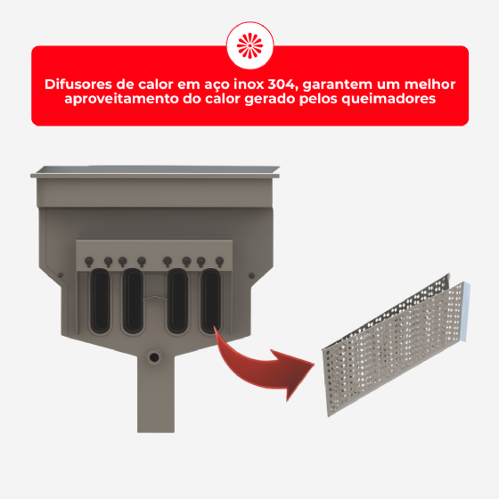 Fritadeira a Gás Industrial 30 Litros Zona Fria de Óleo FOG 2 C 220v Metalcubas