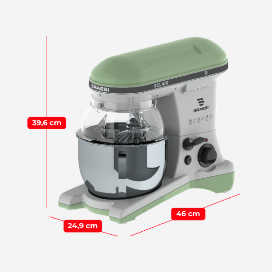 Batedeira Planetária Eclair BP-500 Verde Bivolt Braesi