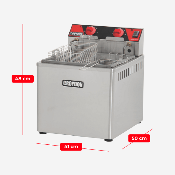 Fritadeira Elétrica Zona Fria de Óleo 15 Litros 8000 W FZM8 M 220v Croydon