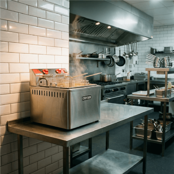 Fritadeira Elétrica Zona Fria de Óleo 15 Litros 8000 W FZM8 M 220v Croydon