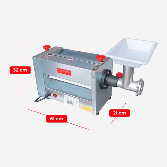 Cilindro e Extrusora 30 cm 1320 Inox Bivolt Bigolar
