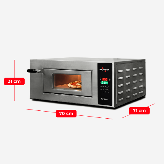 Forno Lastro Elétrico Digital Para Pizza FLP-400D 220v Skymsen