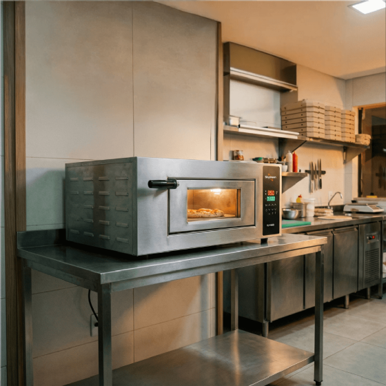 Forno Lastro Elétrico Digital Para Pizza FLP-400D 220v Skymsen