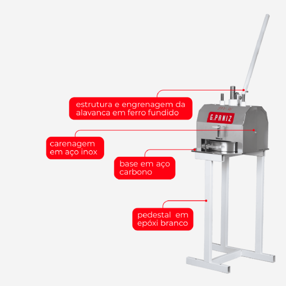 Divisora de Massas DV 36 Pedestal Inox G Paniz