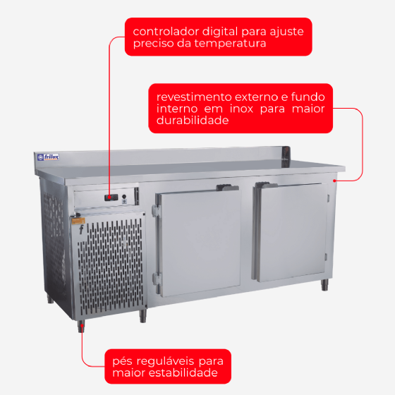Balcão de Serviço Refrigerado 1.90m 220v RF-038 Frilux