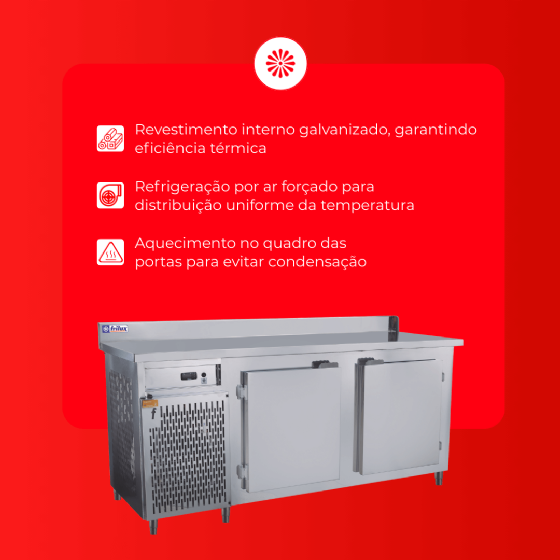 Balcão de Serviço Refrigerado 1.90m 220v RF-038 Frilux