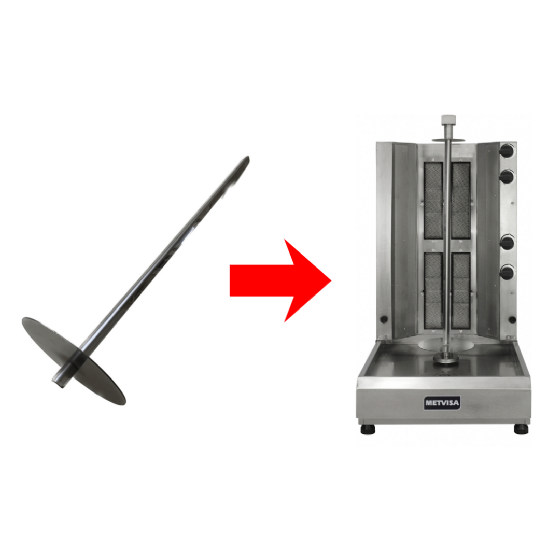 Espeto para Assador de Churrasco Grego 4 Queimadores Metvisa