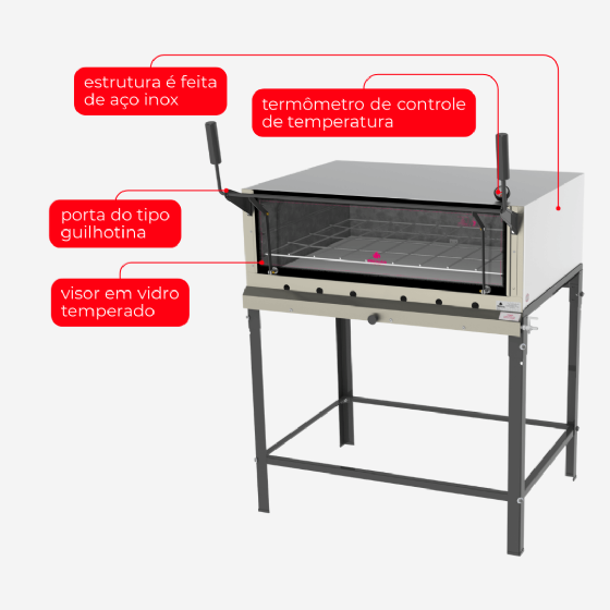 Forno Pedra Refratária à Gás PRP 1000 Inox Progás