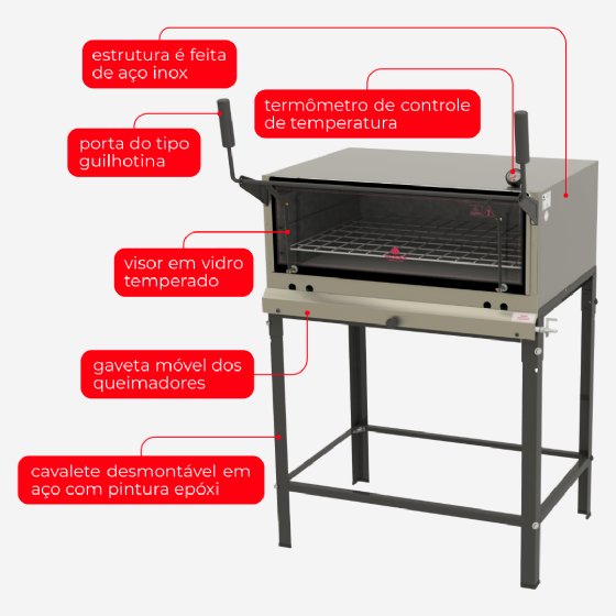 Forno Pedra Refratária à Gás PRP 860 S/KG Inox Progás
