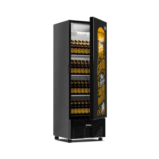 Cervejeira 569 Litros Porta Cega Adesivada Happy Hour CCV355S Bivolt Inverter Imbera