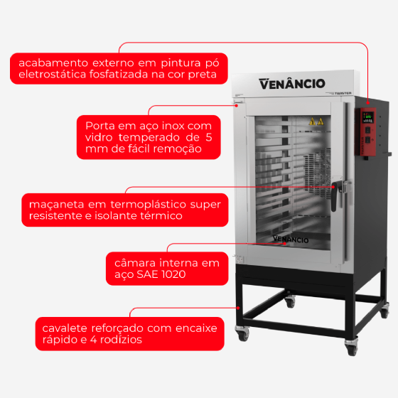 Forno Turbo Twister 10 Esteiras a Gás FVT 10G Venâncio