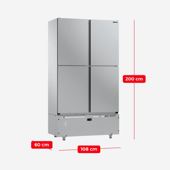 Refrigerador Comercial Mini Câmara 4 Portas Plus Resfriados 744 Litros MC4P G2 220v Refrimate