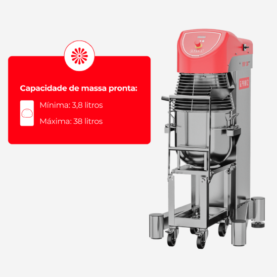 Batedeira Planetária 38 Litros BP 38 G2 Inox 220v G Paniz