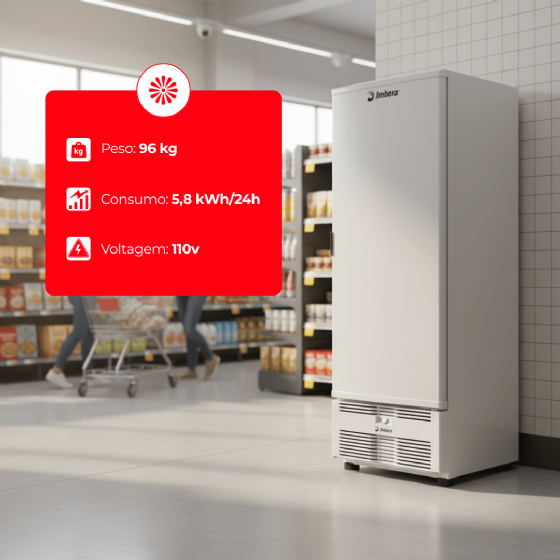 Freezer Vertical Tripla Ação 561 Litros Porta Sólida Branca EVZ21 110v Imbera