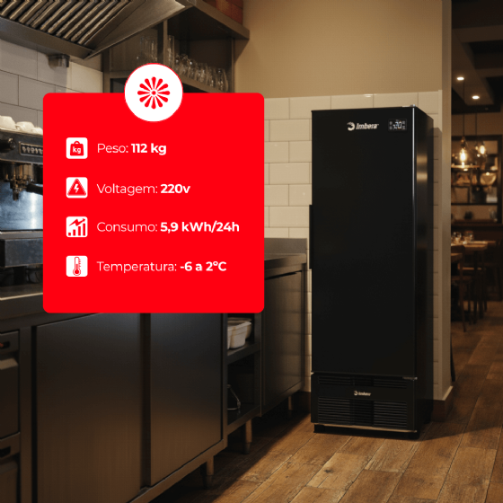 Cervejeira 569 Litros Porta Cega Preta CCV355 220V Imbera
