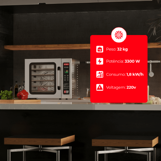 Forno Turbo de Convecção Com Vapor FCV 35 220v G Paniz