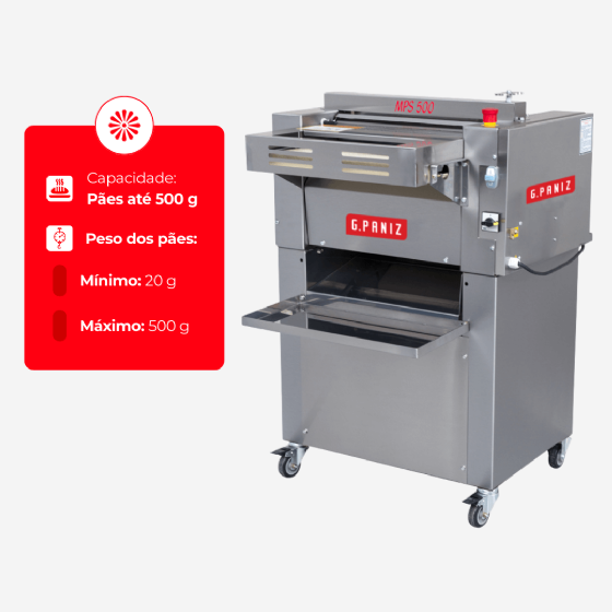 Modeladora de Pão MPS 500 Inox 220v G Paniz