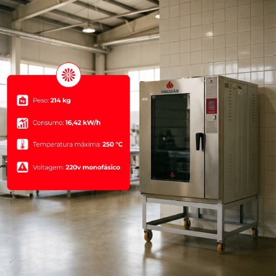 Forno Turbo 10 Esteiras Elétrico PRP 10000 E Style 220v Progás