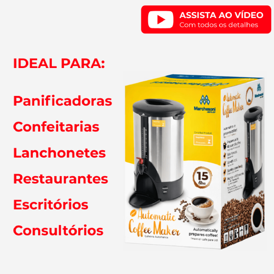Cafeteira Elétrica Automática 15 Litros 220v Marchesoni