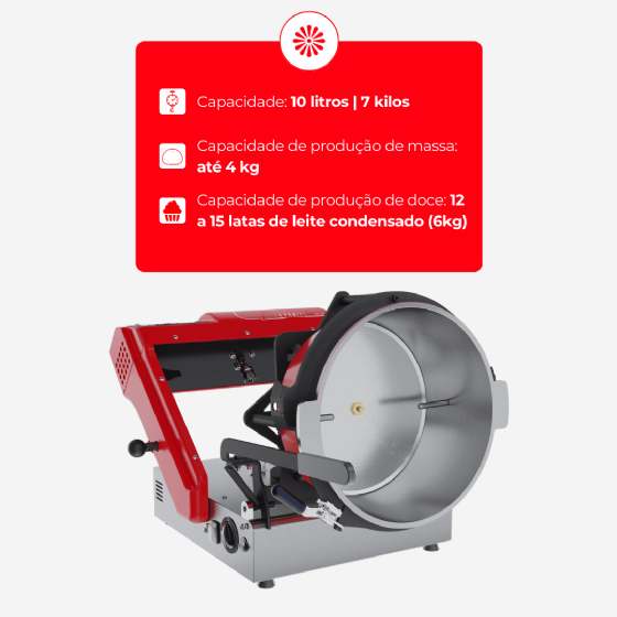 Misturador Industrial Gourmella Top CZ 10 Panela de Alumínio Bivolt G Paniz