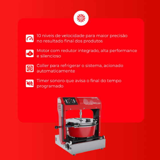 Misturador Industrial Gourmella Top CZ 10 Panela de Alumínio Bivolt G Paniz