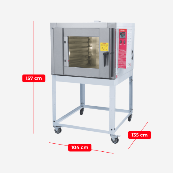 Forno Turbo 5 Esteiras Elétrico FTE 150 Trifásico 380v G Paniz