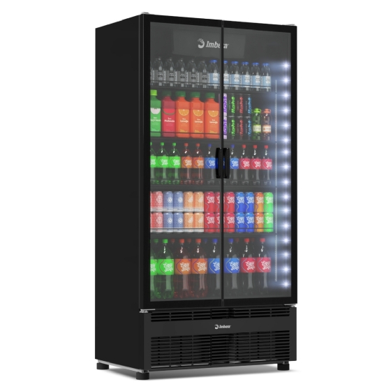 Refrigerador Vertical 2 Portas Dupla de Vidro 810L G326 Crystal Cooler Bivolt Inverter Imbera