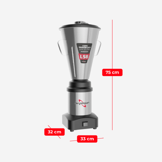 Liquidificador Comercial 08 Litros LS 08 Baixa Rotação Bivolt Skymsen