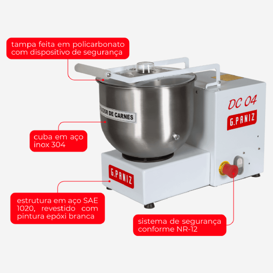 Desfiador de Carne 4 kg DC 04 Bivolt G Paniz