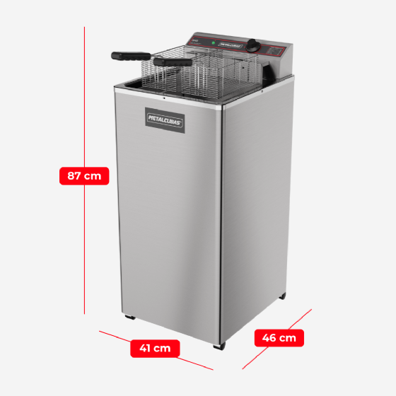 Fritadeira Elétrica Água e Óleo 18 Litros 5500 W GFAO 18 P 220v Metalcubas