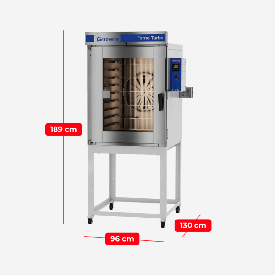 Forno Turbo 10 Esteiras Elétrico FTE 10 Epóxi Trifásico 220v Gastromaq