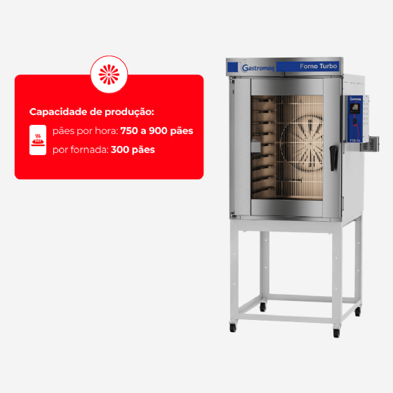 Forno Turbo 10 Esteiras Elétrico FTE 10 Epóxi Trifásico 220v Gastromaq