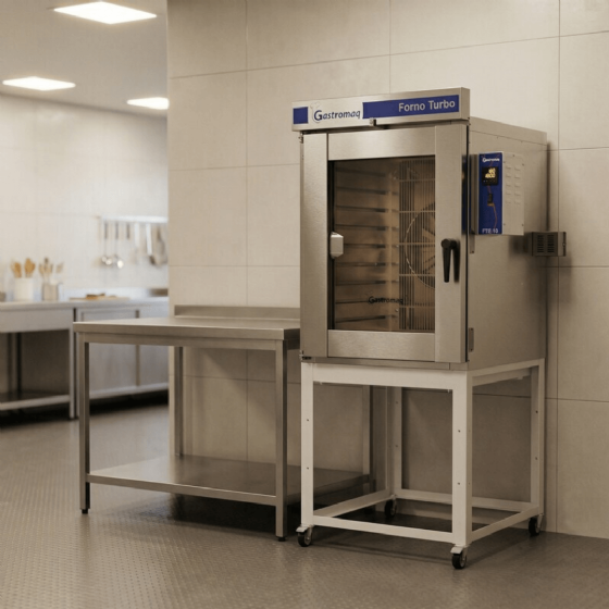 Forno Turbo 10 Esteiras Elétrico FTE 10 Epóxi Trifásico 220v Gastromaq