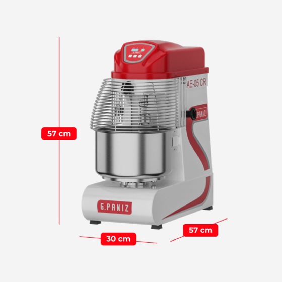 Amassadeira Espiral 3 Velocidades Cuba Removível Epóxi 05 kg AE 05 CR G2 220v G Paniz