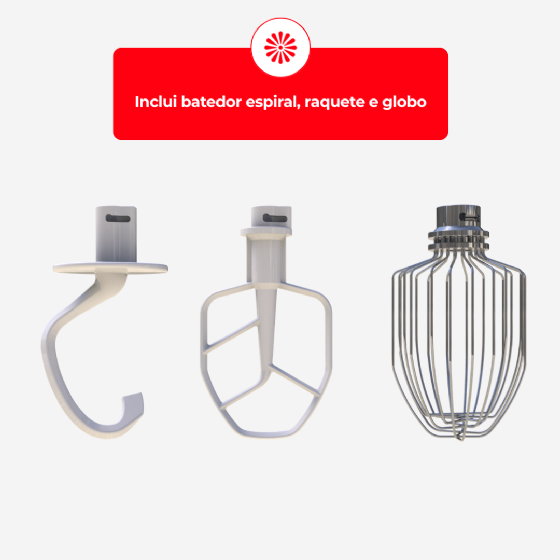 Batedeira Planetária Elétrica 05 Litros BPEL 05 Premium 220v Braesi