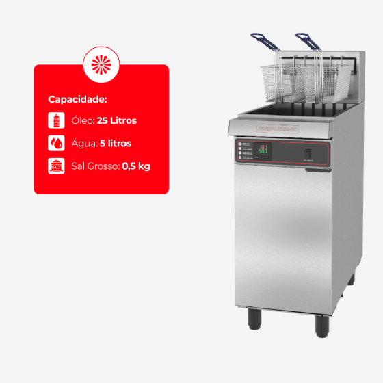 Fritadeira Elétrica Água e Óleo 30 Litros FAO 2 C PRM Trifásico 220V Metalcubas