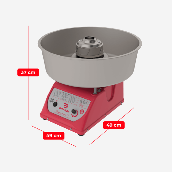 Máquina de Algodão Doce ADB-02 Aluminio Bivolt Braesi