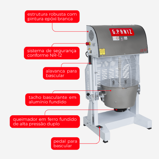 Misturador Industrial Cozerella CZ 22 Epóxi Bivolt G Paniz