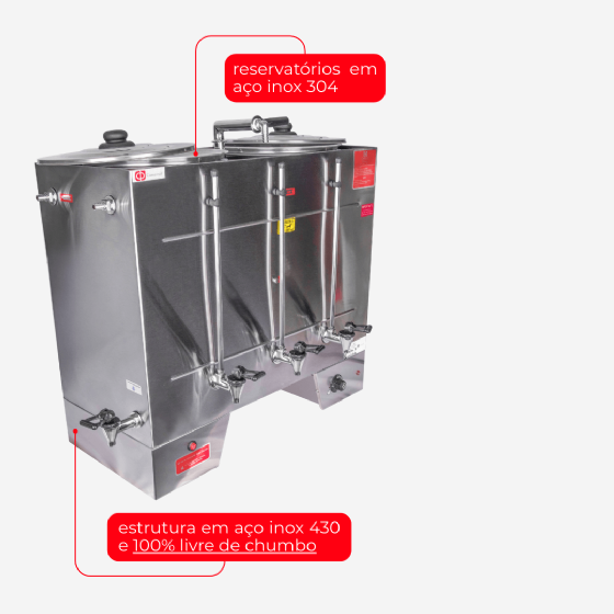 Cafeteira Elétrica Industrial Semiautomática 60 Litros CPA 60 220v Consercaf