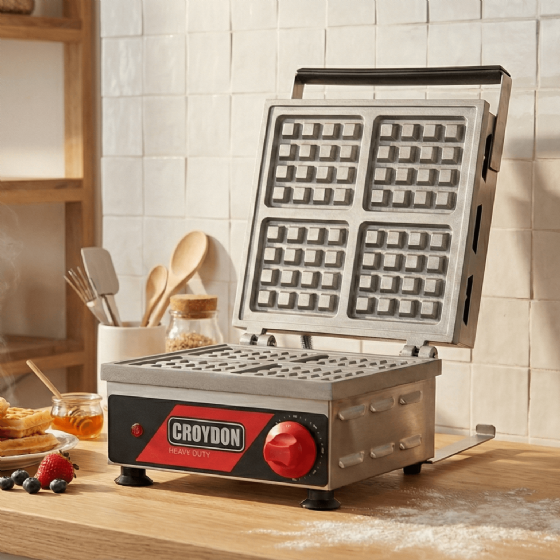 Máquina de Waffle Quadrada Simples Waffleira MWQS 220v Croydon